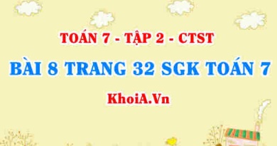 Bài 8 trang 32 SGK Toán 7 tập 2 Chân trời sáng tạo